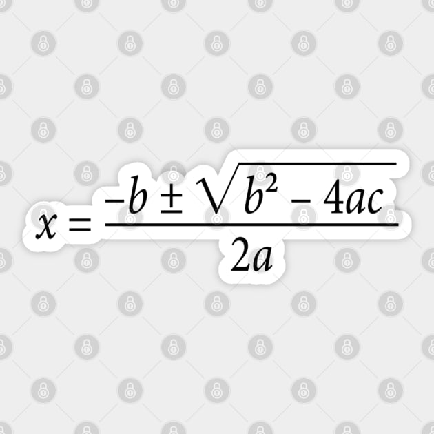 To solve a second degree equation Sticker by Waleed Mahmud